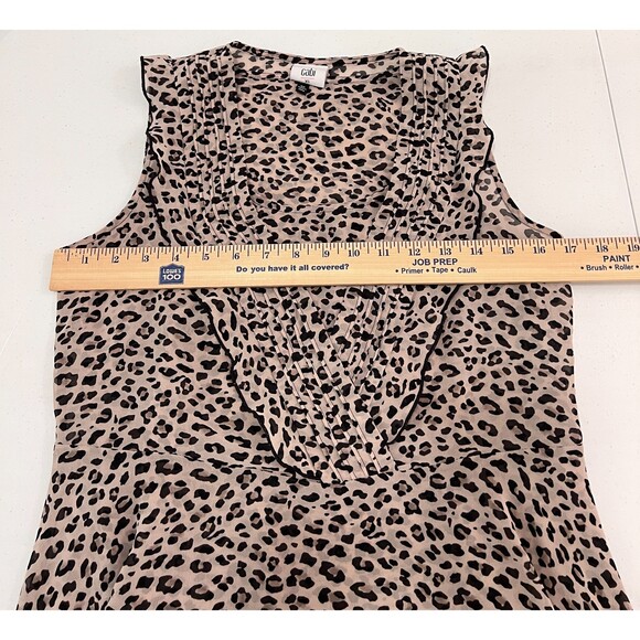 Cabi Women's Flutter Blouse Cheetah Leopard Print Top Style 3612 Size XS - Picture 7 of 10